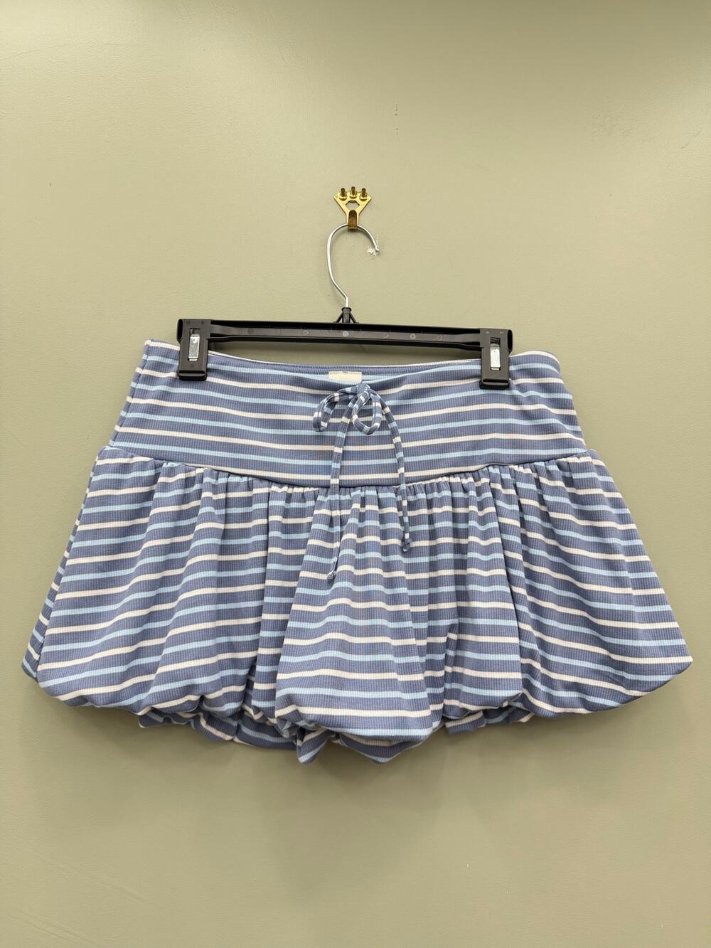 No Boundaries Bubble Hem Skort M Blue Stripe NWT Mini Bloomer Balletcore